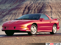 1993 Pontiac Firebird Trans Am = 239 kph, 261 bhp, 6.7 sec.