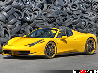 2012 Ferrari 458 Spider Novitec Rosso = 325 kph, 609 bhp, 3.3 sec.